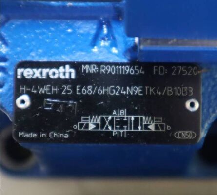 R901119654 H-4WEH25E6X/6HG24N9ETK4/B10D3 Rexroth electro-hydraulic directional valve original hydraulic valve