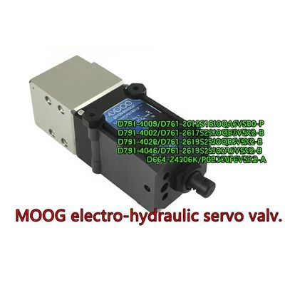 Moog Servo Valve Electro-hydraulic Servo Valve with -20 to 80°C Operating Temperature 50 Hz Rated Frequency and 24V 220V Voltage