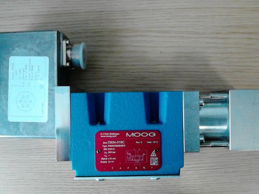 Moog Servo Valve with 10 l/min Pilot Control Flow 18 to 140 Sizes and Clockwise Rotation for High Pressure Applications