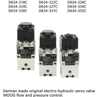 Original German Made Moog Servo Valve with Micro5p Charging 1A Rated Current and 24V 220V Voltage for Flow and Pressure Control