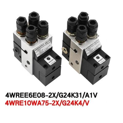 4WREE6E08-2X/G24K31/A1V
4WRE10WA75-2X/G24K4/V
4WRE10WA50-2X/G24K4/V Proportional hydraulic solenoid directional valve made in Germany by Rexroth