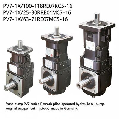 PV7-1X/100-118RE07KC5-16
PV7-1X/25-30RE01MC7-16	
PV7-1X/63-71RE07MC5-16 Vane pump PV7 series Rexroth pilot-operated hydraulic oil pump, original equipment, in stock, made in Germany