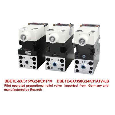 DBETE-6X/315YG24K31A1V
DBETE-6X/315YG24K31F1V
DBETE-6X/350G24K31A1V
DBETE-6X/350G24K31A1V=LB Pilot operated proportional relief valve imported from Germany and manufactured by Rexroth